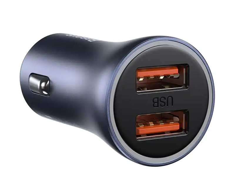 Baseus Golden Contactor Pro Auto-Ladegerät U+U Grau + Kabel