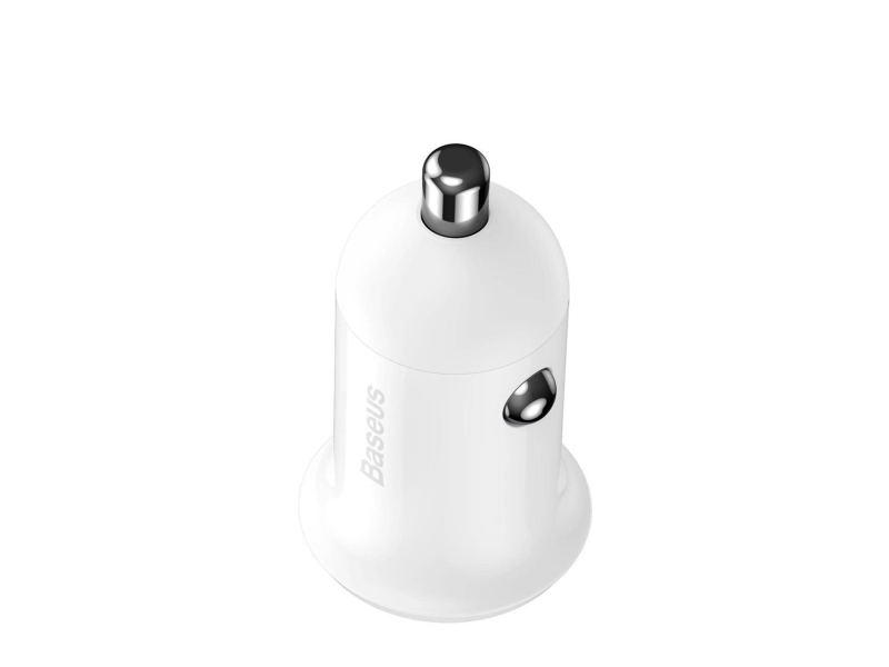 Baseus Grain Pro Auto-Ladegerät (Dual USB 4,8A) Weiß
