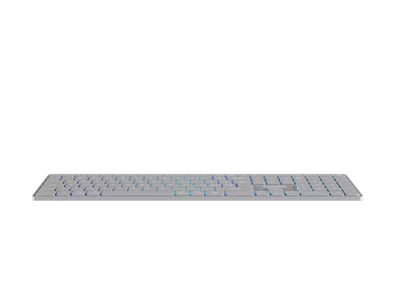 CANYON Tastatur HKB-W11 UK/US RGB Zwei Modi Kabellos Grau