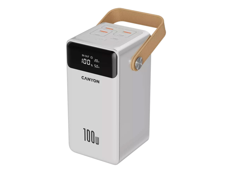 CANYON Powerbank OnPower 610 Aluminium 60000 mAh PD100W Weiß