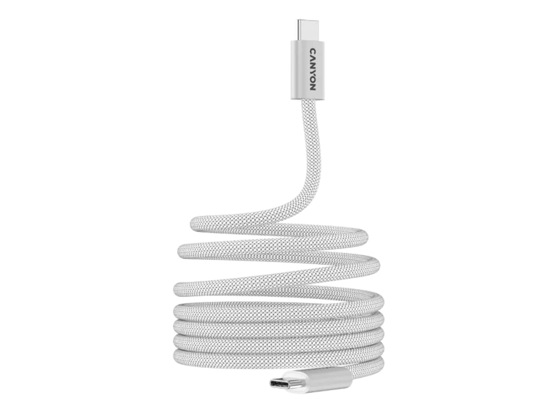 CANYON Kabel OnWire 60MG C-C 60W Magnes in Gewebe 1m Weiß