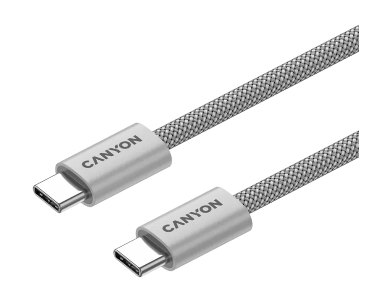 CANYON Kabel OnWire 60MG C-C 60W Magnet im Gewebe 1m Grau