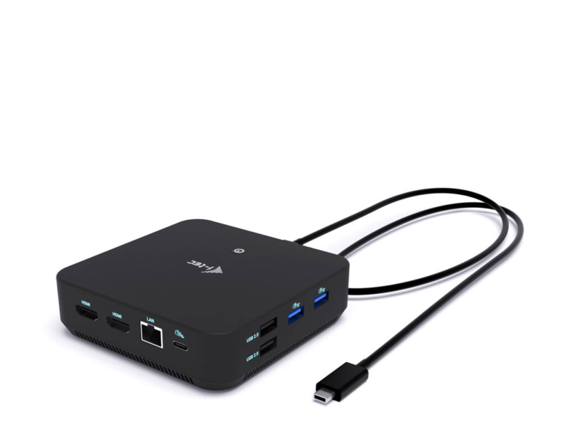 i-tec USB-C DP Dual HDMI Dock Power Delivery 100W