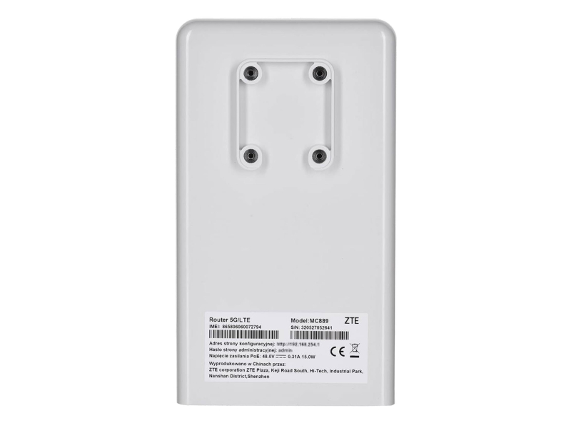 ZTE Zestaw MC889 5G ODU + Z1320 Wi-Fi6 IDU