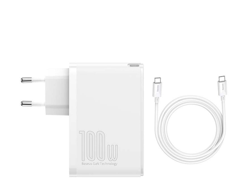 Baseus GaN2 Pro Schnellladegerät 2C+2U 100W EU Weiß
