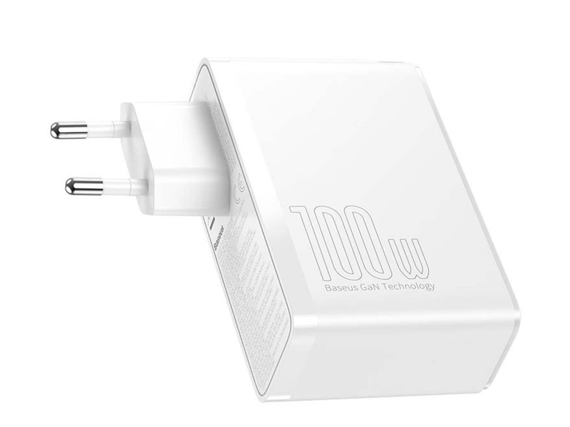 Baseus GaN2 Pro Schnellladegerät 2C+2U 100W EU Weiß