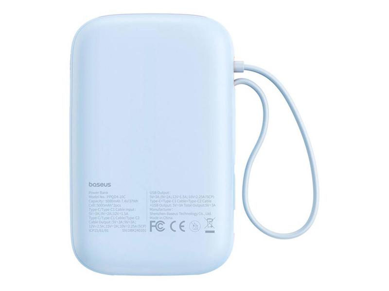 Baseus QPow2 Powerbank 10000mAh 30W Blau