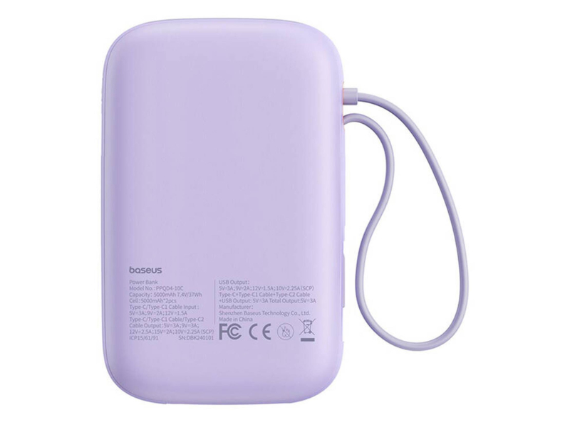 Baseus QPow2 PowerBank 10000mAh 30W Lila