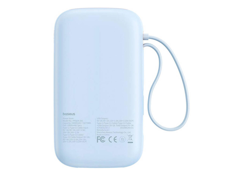 Baseus OS QPow2 Powerbank 20000mAh 30W Blau