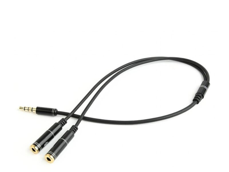 Gembird Audio-Adapter Stecker 4PIN männlich, 2x Mini Jack 3.5mm weiblich