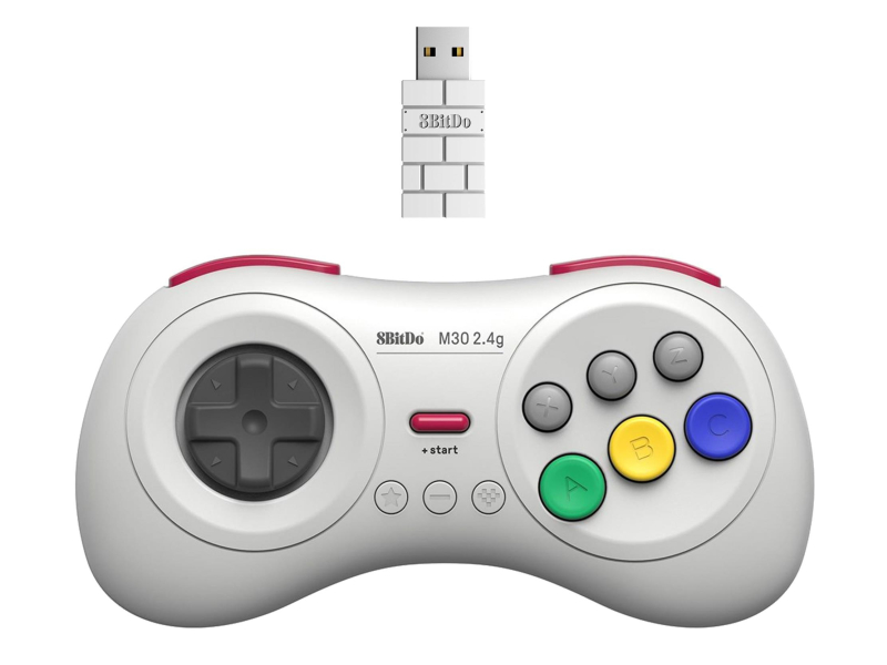 8BitDo M30 2.4G Kabelloser Controller Weiß
