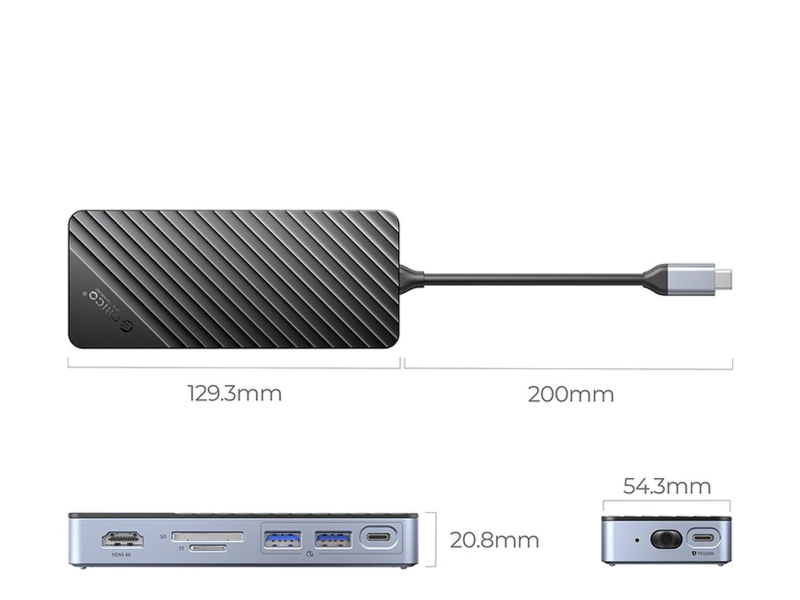 Orico USB-C mit Gehäuse für SSD M.2, 10 Gbps, HDMI 4K 60 Hz