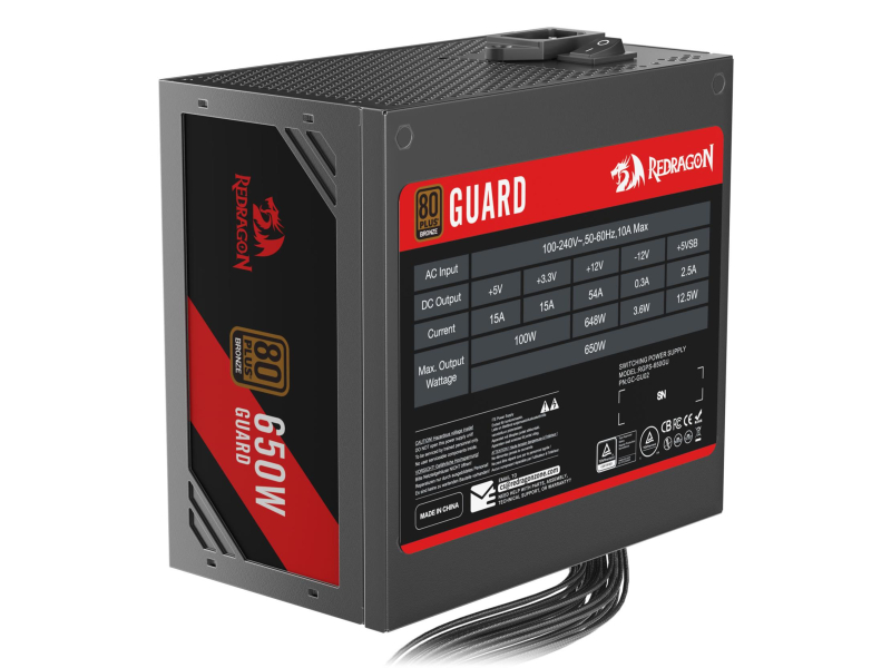Redragon GC-GU02 650W Guard 80 Plus Bronze