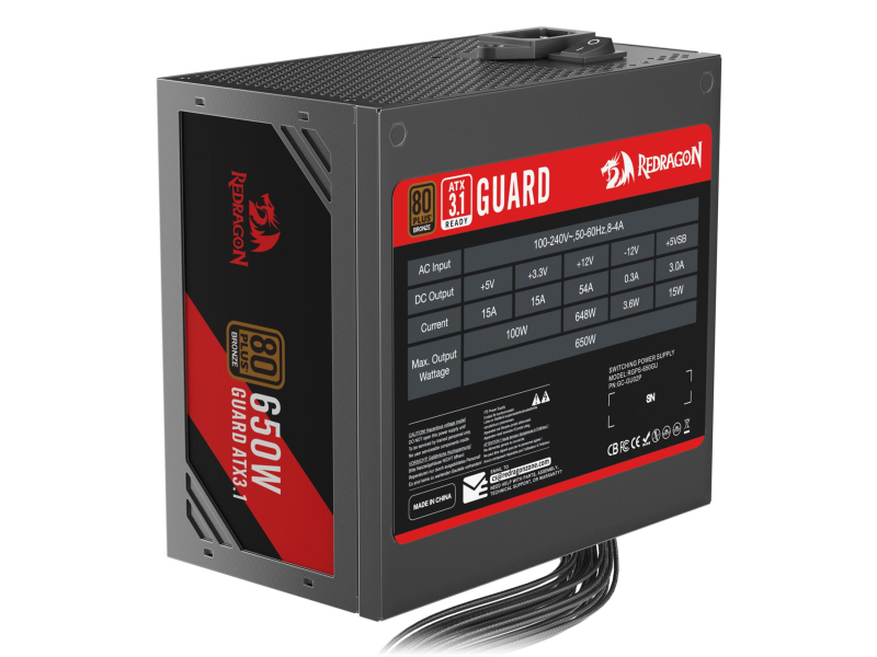 Redragon GC-GU02P 650W Guard 80 Plus Bronze ATX3.1