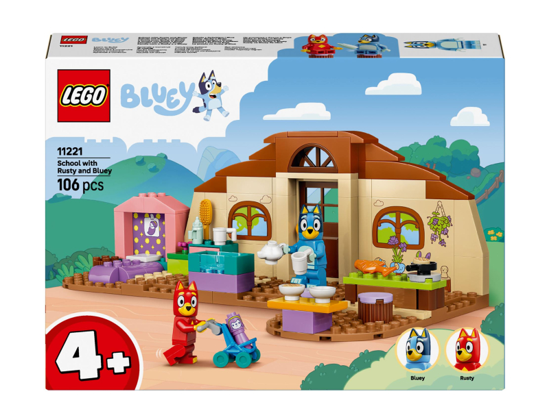 LEGO BLUEY 11221 Schule mit Rusty und Bluey
