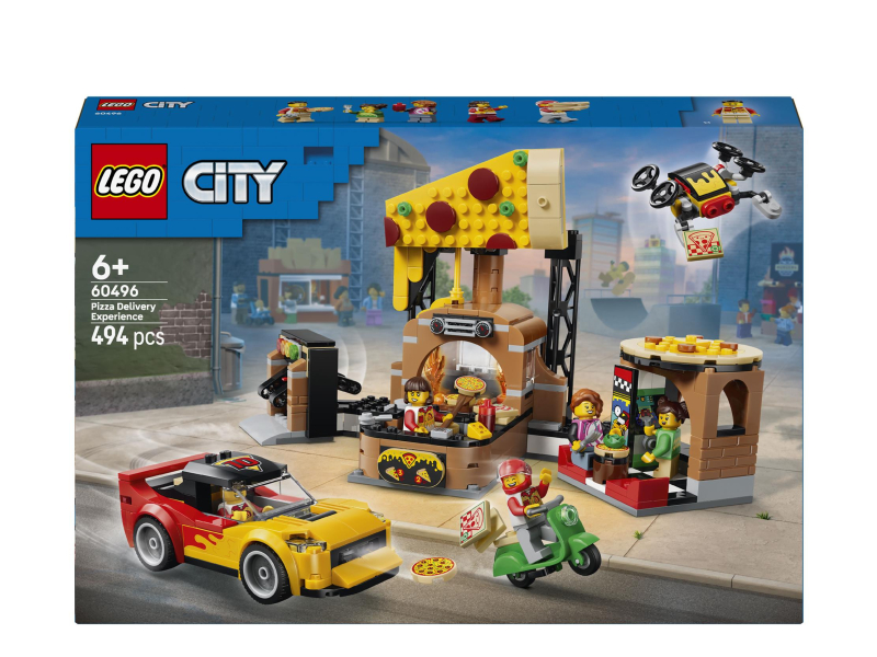 LEGO CITY 60496 Pizzalieferung mit Fahrzeugen