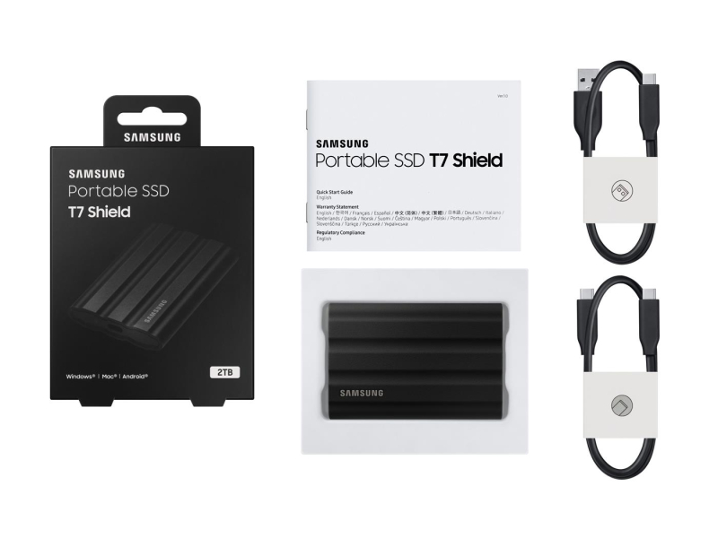 Samsung SSD T7 Shield 2TB USB 3.2 Gen. 2 Schwarz