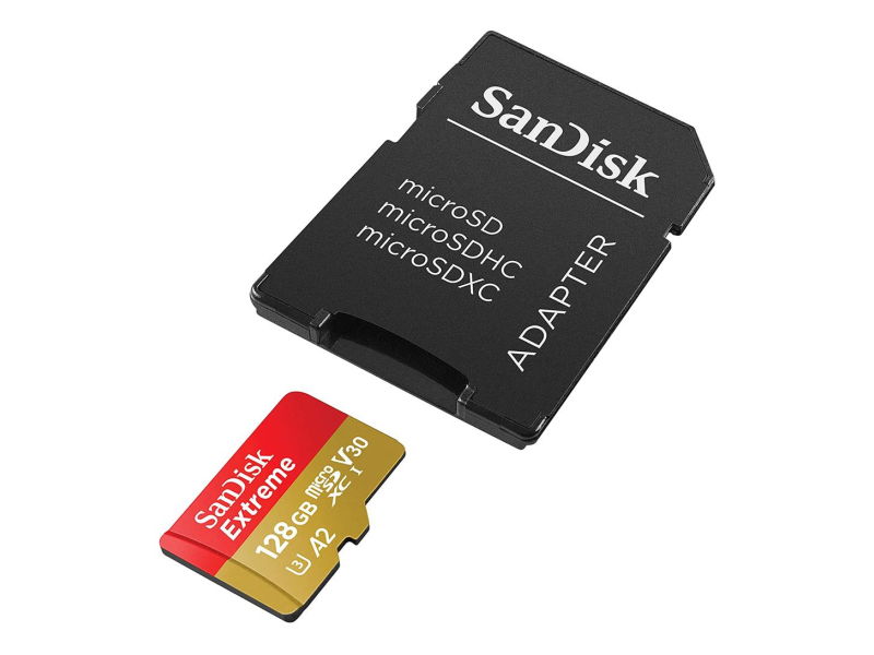 Sandisk 128GB microSDXC Extreme 190MB/s A2 C10 V30 UHS-I U3