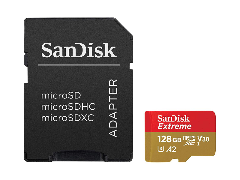 Sandisk 128GB microSDXC Extreme 190MB/s A2 C10 V30 UHS-I U3