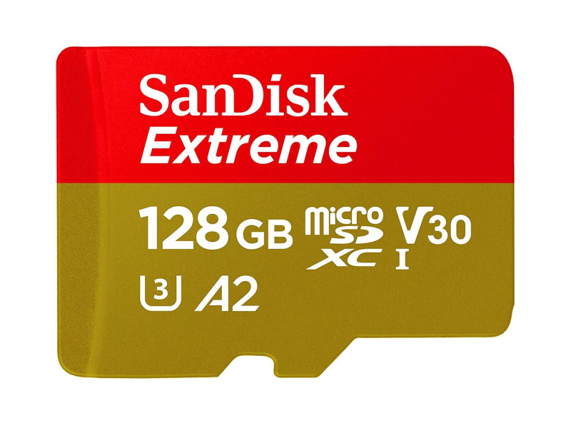 Sandisk 128GB microSDXC Extreme 190MB/s A2 C10 V30 UHS-I U3