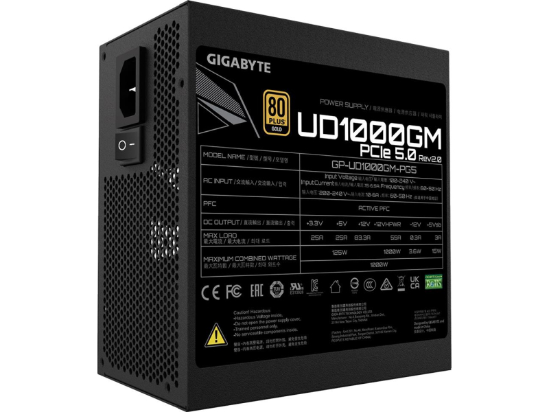Gigabyte UD1000GM PG5 1000W 80 Plus Gold ATX 3.1