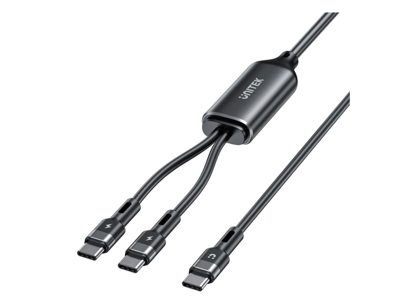 Unitek Kabel 2w1 USB-C PD 100W silikonowy 1,8 m