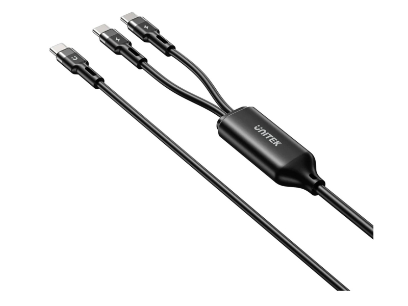 Unitek Kabel 2w1 USB-C PD 100W silikonowy 1,8 m