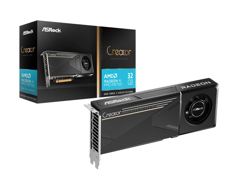 ASRock Radeon AI PRO R9700 Creator 32GB GDDR6