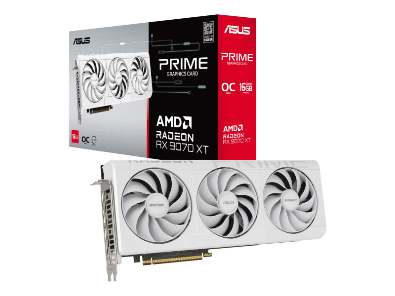 ASUS Radeon RX 9070 XT Prime OC White 16GB GDDR6