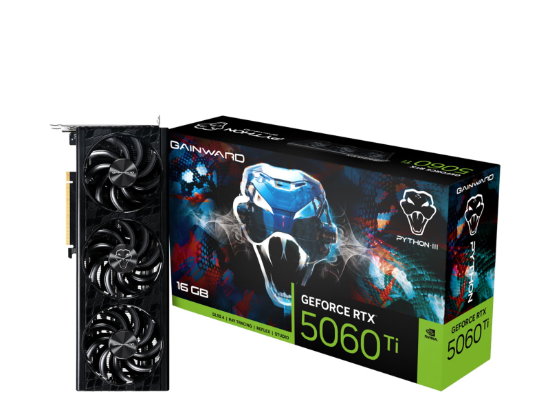 Gainward GeForce RTX 5060 Ti Python III V1 16GB GDDR7 DLSS4
