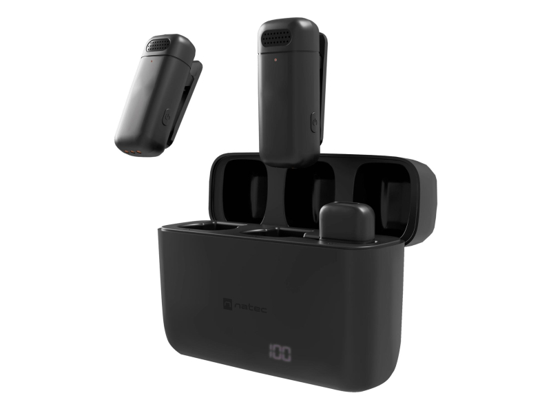 Natec Hopper kabelloses Ansteckmikrofon USB-C 2 Stk.