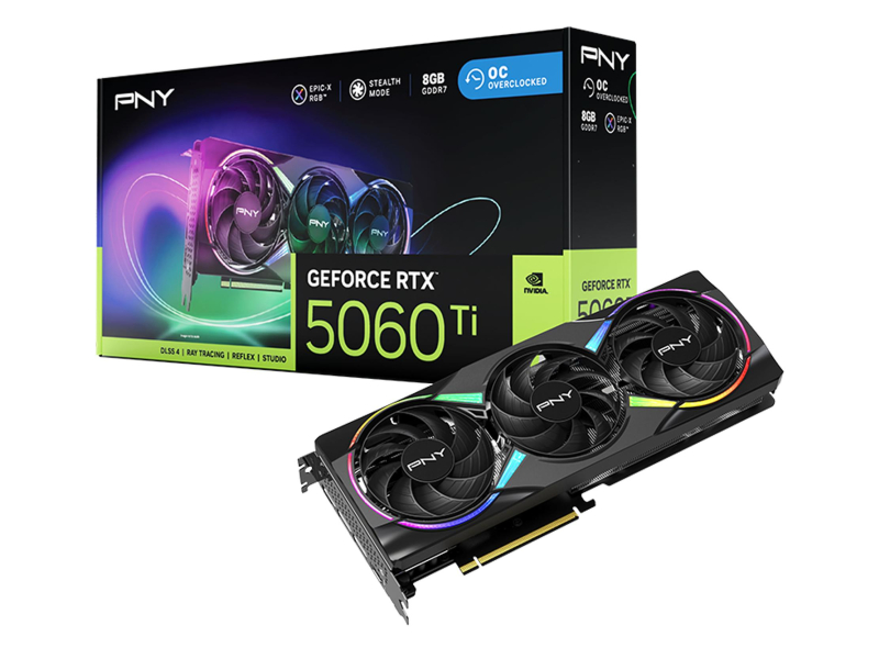 PNY GeForce RTX 5060 Ti Epic-X RGB OC 8GB GDDR7 DLSS4