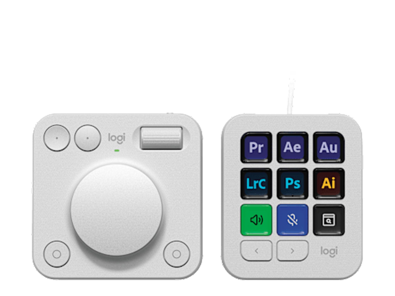 Logitech MX Creative Console Hellgrau