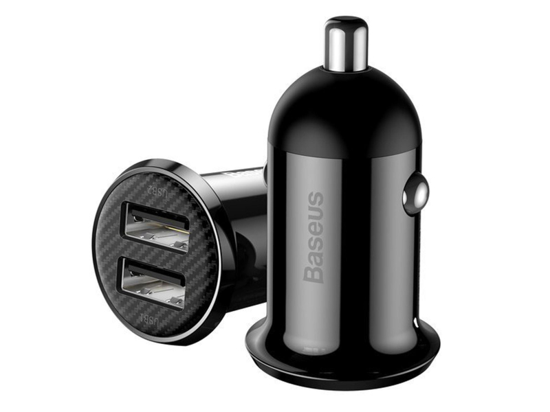 Baseus Autoladegerät Grain Pro (Dual USB 4,8A) Schwarz