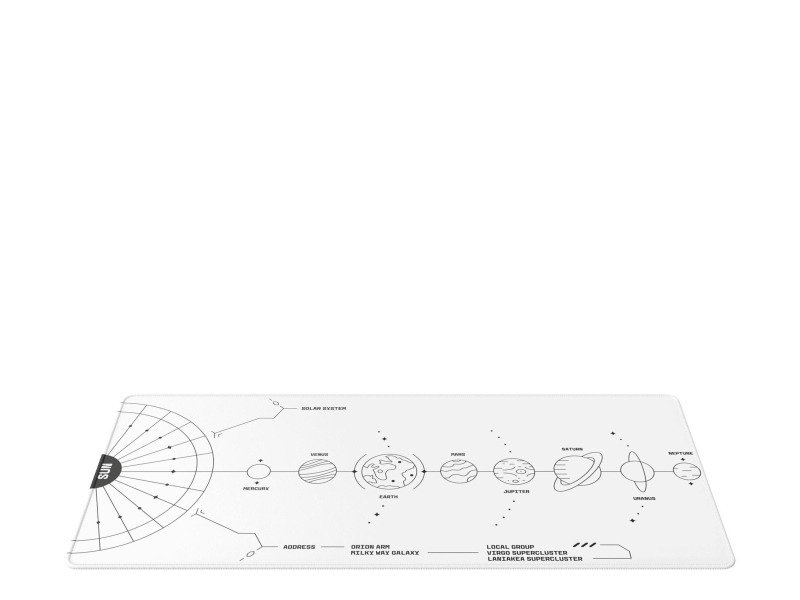 Dark Project Gaming Mousepad Terra Nova White XL