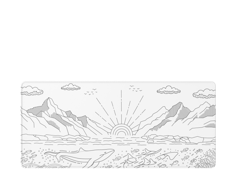 Dark Project Gaming Mousepad Terra Nostra White XL