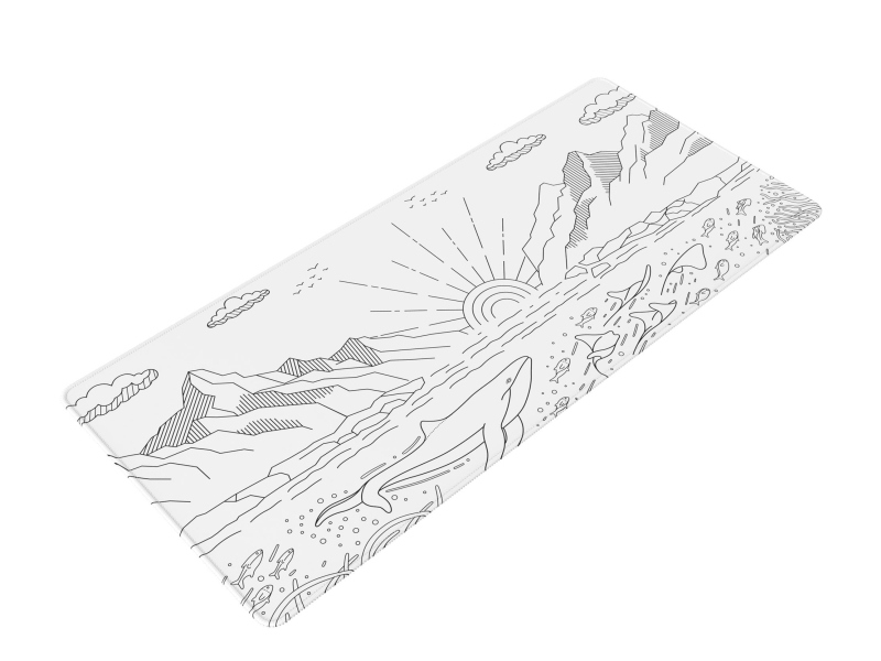 Dark Project Gaming Mousepad Terra Nostra White XL