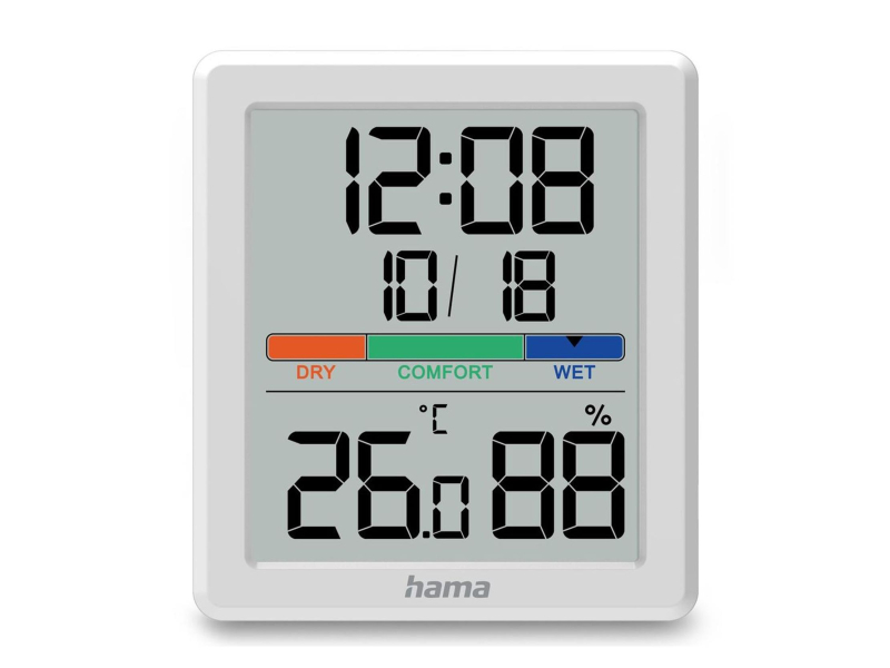 Hama Thermometer Hygrometer Paros Weiß