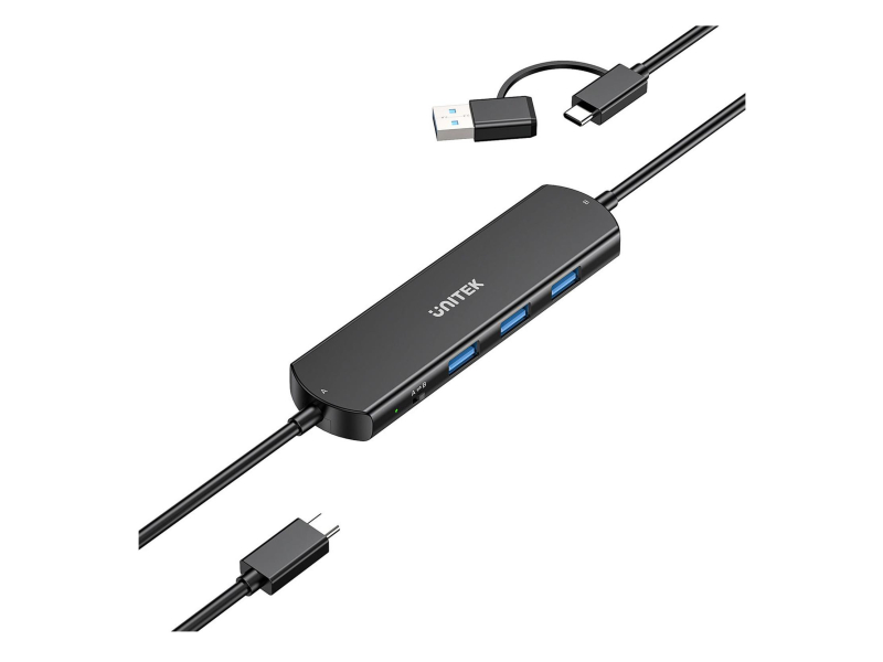 Unitek KVM Hub 10 Gbps – Umschalten zwischen 2 Hosts, 3×USB-A