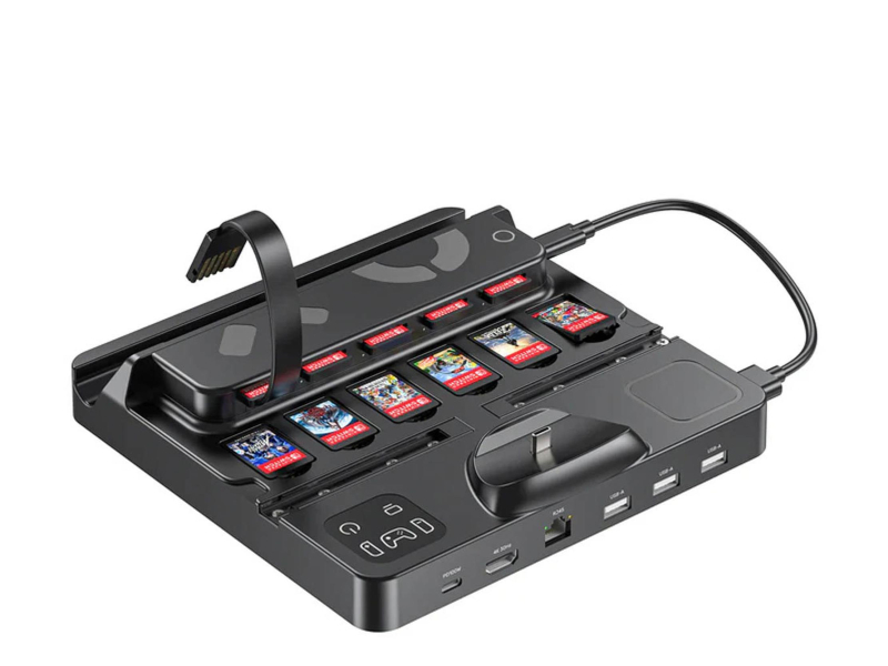 Unitek Ladestation für Switch mit Schalter und Kartenleser