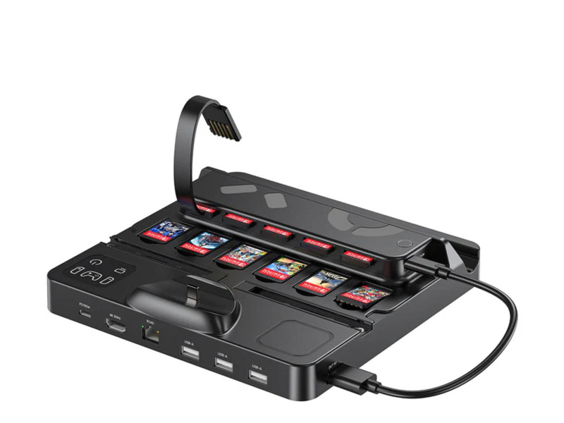 Unitek Ladestation für Switch mit Schalter und Kartenleser