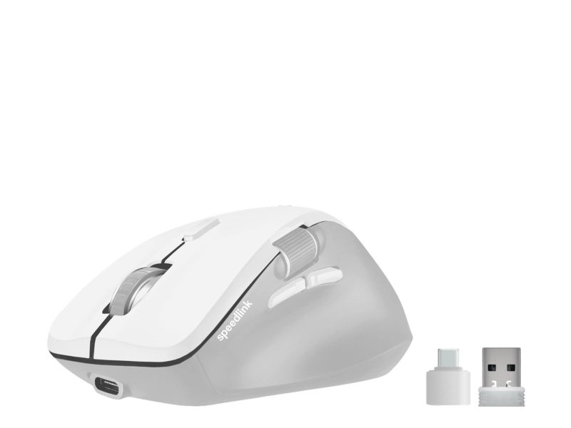 SpeedLink LIBERA Rechargeable Mouse - Wireless, Bluetooth, Silent, whi
