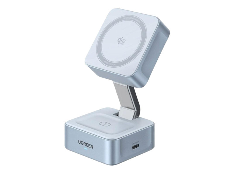 UGREEN Induktive Ladestation 2in1 W752 MAGFLOW 25W grau