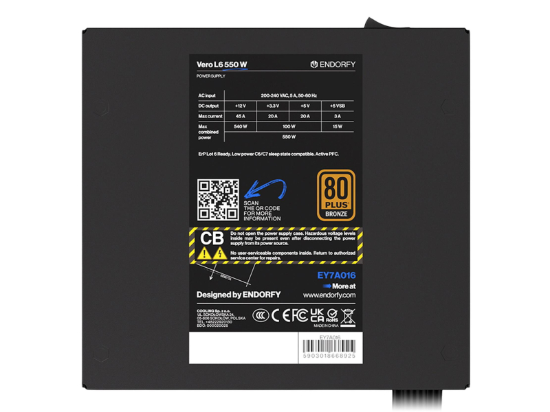 ENDORFY Vero L6 550W 80 Plus Bronze