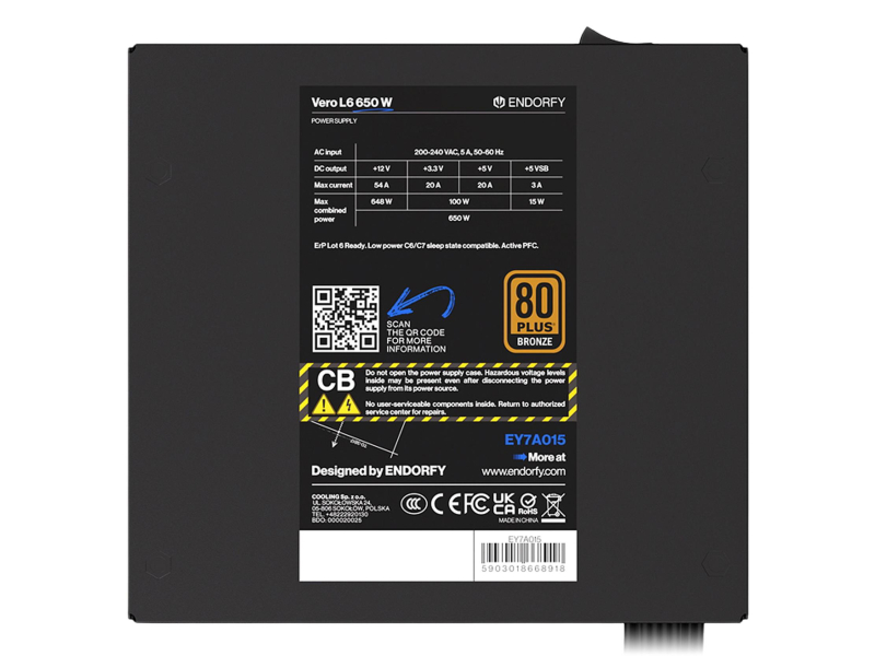 ENDORFY Vero L6 650W 80 Plus Bronze