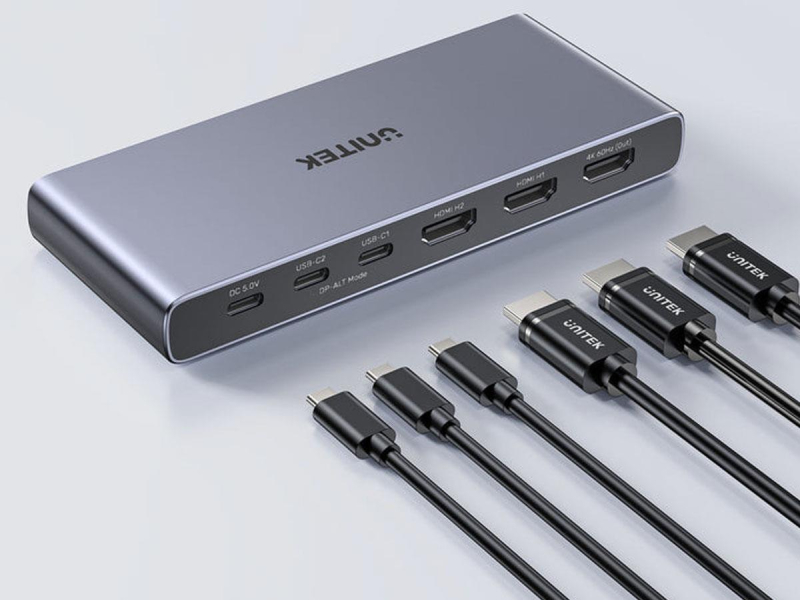 Unitek 4K HDMI/USB-C Switch 4 Ausgänge und 1 Eingang