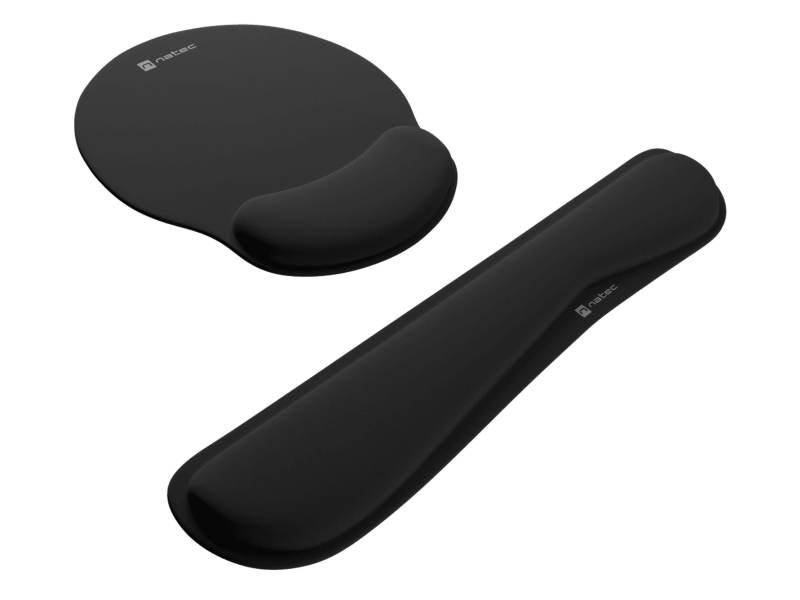 Natec POD MAUS UND HANDGELENKSTÜTZE CHIPMUNK ERGONOMISCH SCHWARZ