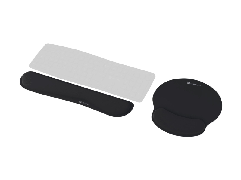 Natec POD MAUS UND HANDGELENKSTÜTZE CHIPMUNK ERGONOMISCH SCHWARZ