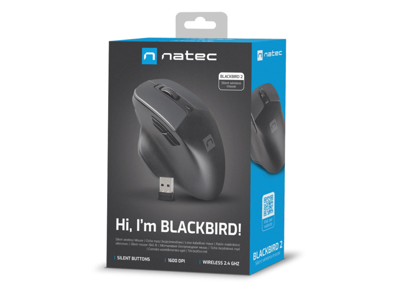 Natec BLACKBIRD 2 Kabellose Maus 1600DPI Schwarz