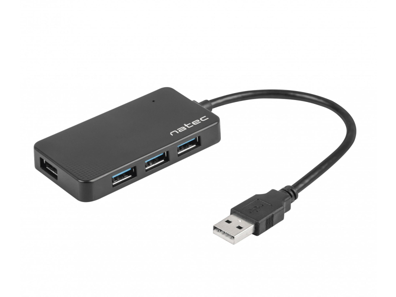 Natec HUB USB 3.0 MOTH 4-PORTS SCHWARZ